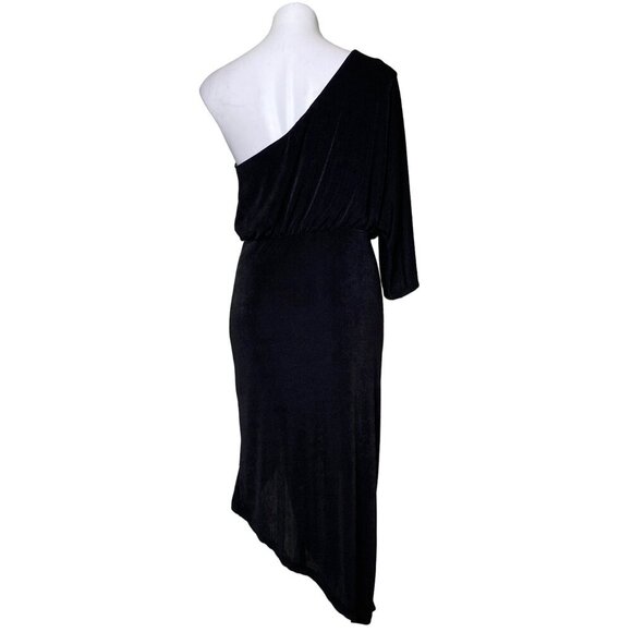 Gilli NWT Black One-Shoulder Cocktail Dress, Asymmetrical Hem Women's Size L - Picture 7 of 11